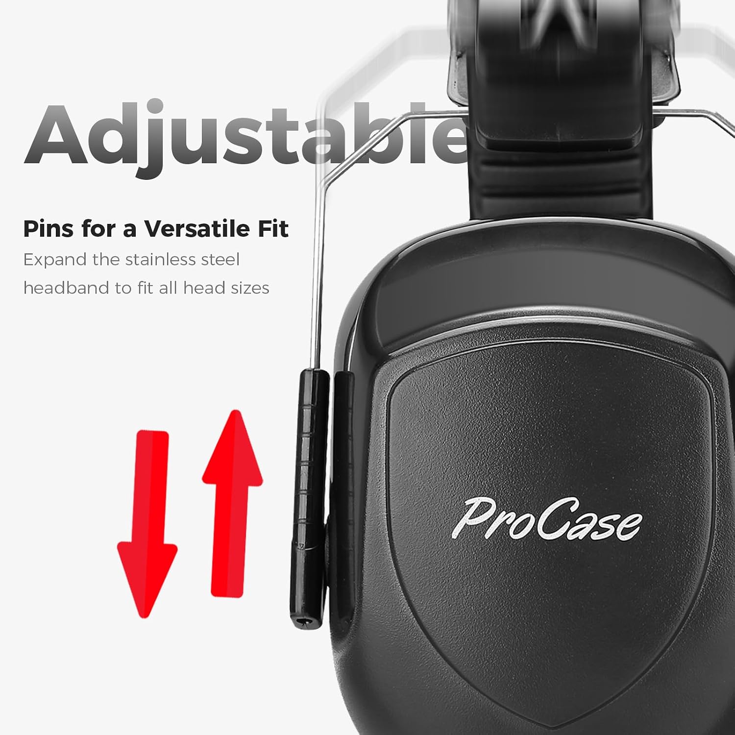 ProCase Hearing Protection Ear Muffs SNR 33dB, Noise Cancelling Headphones - Image 3