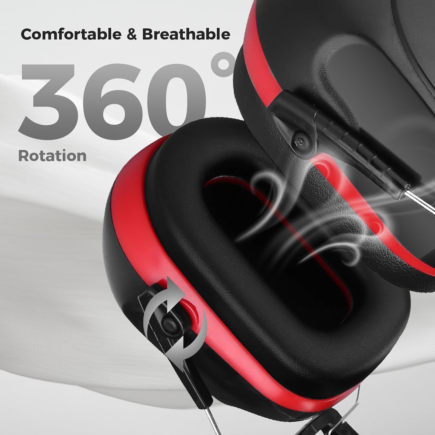 ProCase Hearing Protection Ear Muffs SNR 33dB, Noise Cancelling Headphones - Image 4