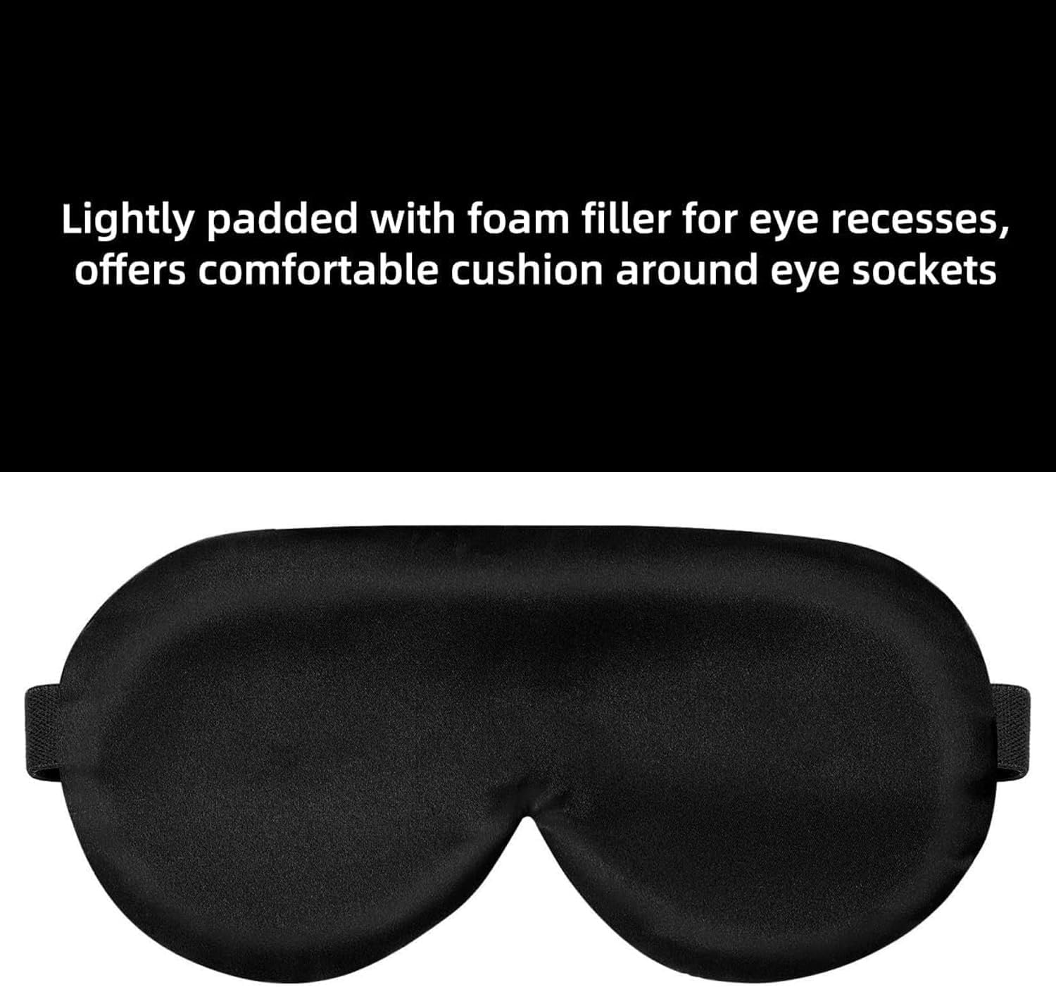 Alaska Bear Sleep Mask Silk Eye Cover with Shaped Pad, Machine Washable - Image 2