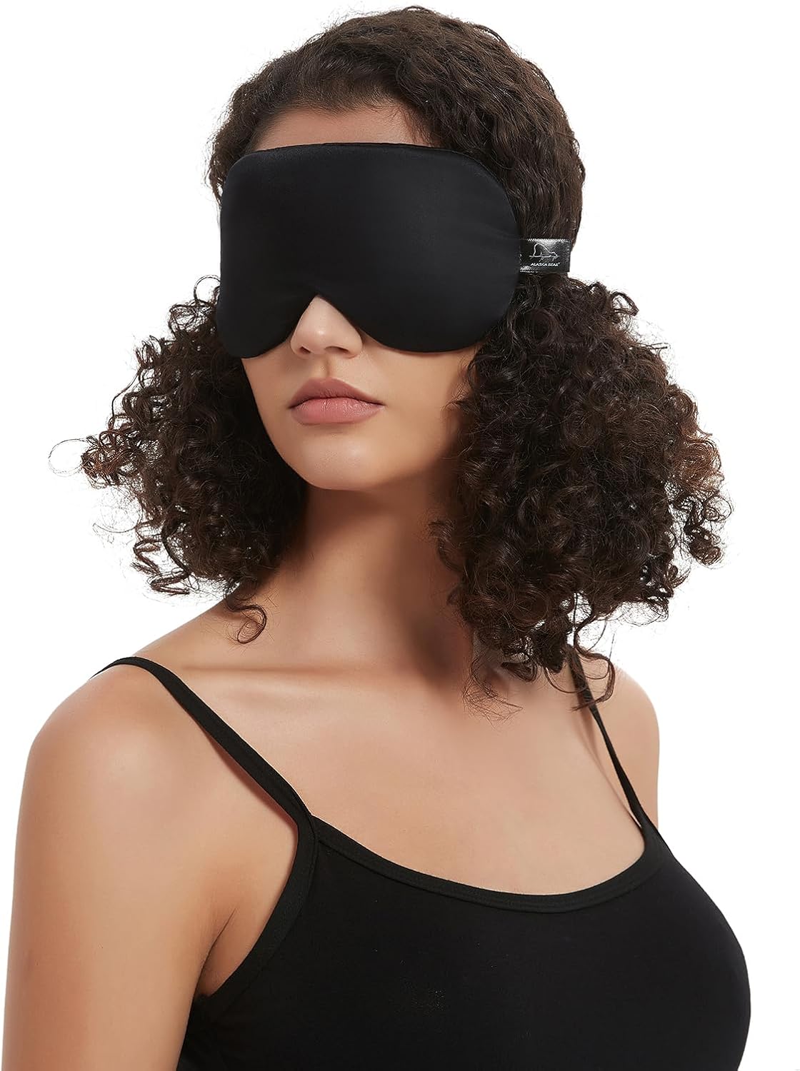 Alaska Bear Sleep Mask Silk Eye Cover with Shaped Pad, Machine Washable - Image 4